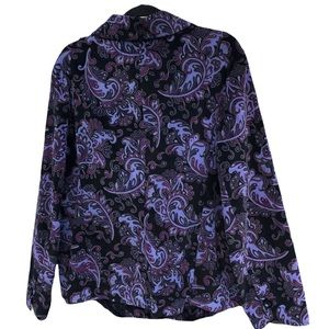 Charter Club purple paisley jacket 2X